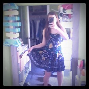 Blue floral dress
